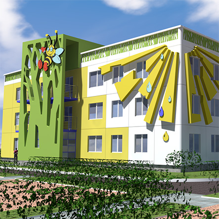 Детское дошкольное учреждение на 230 мест в микрорайоне №20 Центрального района г. Челябинска.